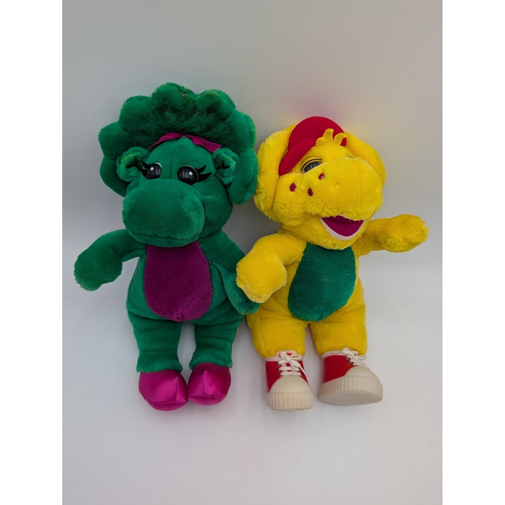Barney Friends Baby Bop and BJ Plush Lot 1993 1994 The Lyons Group